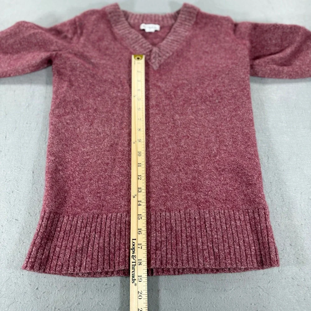 Athleta Vital Tunic Sweater Womens Small Wool Cashmere Pink V Neck Knit - Picture 7 of 7